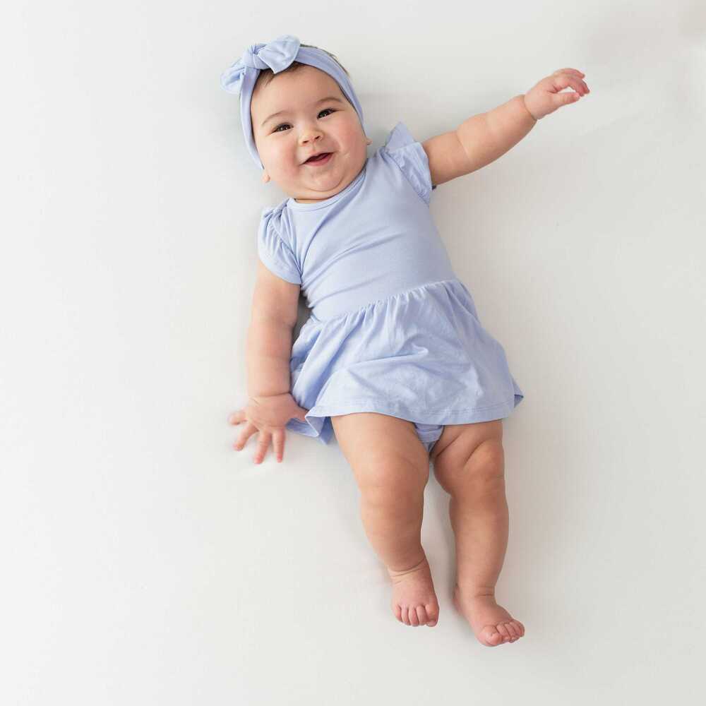 Kyte Baby Twirl Bodysuit Dress in Lilac Size 0-3 Months